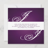 Zeitgenössisch + klassisch/pflaumenförmig + schwar einladung (Rückseite)