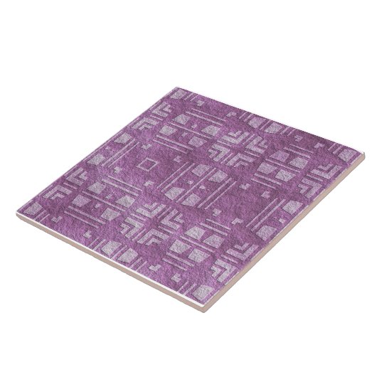 Zeitgenössisch Lila, Mauve Formen Keramik Tile Fliese (Seite)
