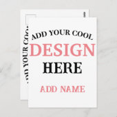 Zeitgenössisch, minimalistisch, einfach und berufl postkarte (Vorne/Hinten)