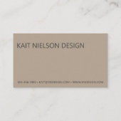 Zeitgenössisch Minimalistische fette Monogramm Tau Visitenkarte (Rückseite)