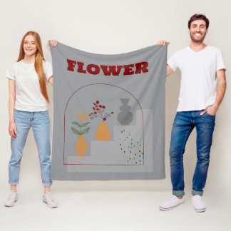 Zeitgenössisch Modern Boho Grau Fleecedecke