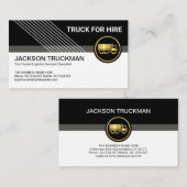 Zeitgenössisch moderner, stilvoller Lines Trucker Visitenkarte (Vorne/Hinten)