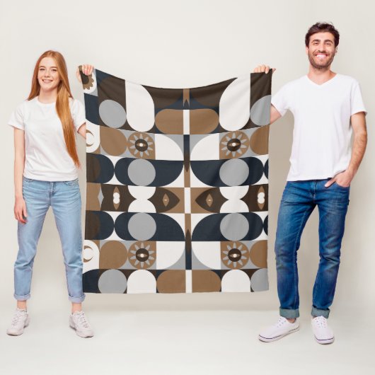 Zeitgenössisch Rustikal Boho Fleecedecke (Beispiel)