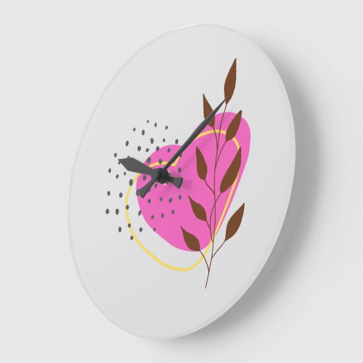 Zeitgenössisch Rustikal Boho Große Wanduhr (Winkel)