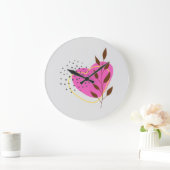 Zeitgenössisch Rustikal Boho Große Wanduhr (Zuhause)