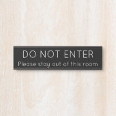 Zeitgenössisch, schwach und trendig "NICHT EINTRET Türschild (Vorderseite )