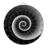 zeitgenössisch schwarz-weiß dartscheibe (vorne)