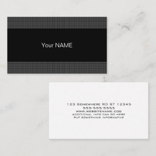 Zeitgenössisch Schwarz-weiß und grau Visitenkarte