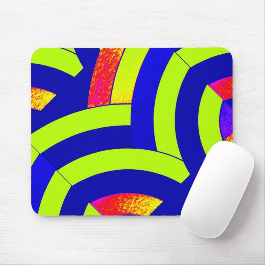 zeitgenössisch stilvoll blau/grün Zickzack Mousepad (Mit Mouse)