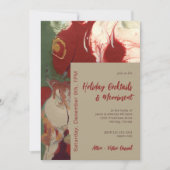 Zeitgenössische Abstrakte Feiertagspartei Einladung (Vorderseite)