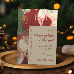 Zeitgenössische Abstrakte Feiertagspartei Einladung