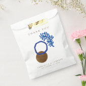 Zeitgenössische Abstrakte Formen Art Blue Tan Hoch Geschenktütchen (Versiegelt)