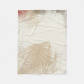 Zeitgenössische Abstrakte Gold Rot Grau Kunst Fleecedecke (Vorderseite)