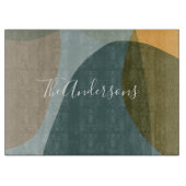 Zeitgenössische Abstrakte Kunst im Aquamarinen Per Schneidebrett (Vorderseite)