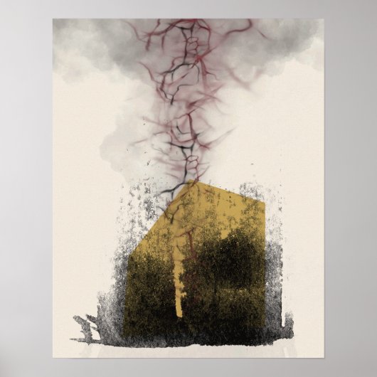 Zeitgenössische Abstrakte Kunstdrucke Poster (Vorne)