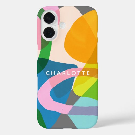 Zeitgenössische Abstrakte Kunstformen Name Case-Mate iPhone Hülle (Rückseite)