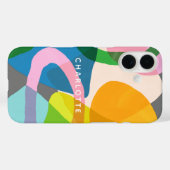 Zeitgenössische Abstrakte Kunstformen Name Case-Mate iPhone Hülle (Rückseite (Horizontal))