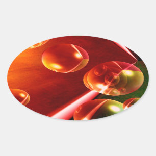 Zeitgenössische Abstrakte Kunstwerke von Serdar Hi Ovaler Aufkleber