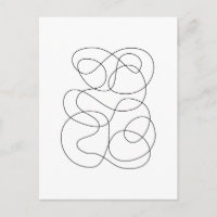 Zeitgenössische Abstrakte Linie, die Schwarz und W