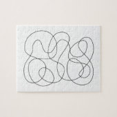 Zeitgenössische Abstrakte Linie, die Schwarz und W Puzzle (Horizontal)