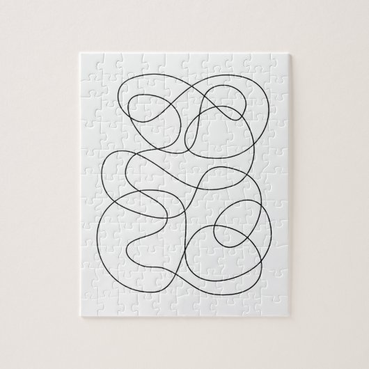 Zeitgenössische Abstrakte Linie, die Schwarz und W Puzzle (Vertikal)