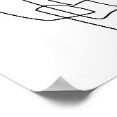 Zeitgenössische Abstrakte Linien Kunst und Kultur Poster (Ecke)