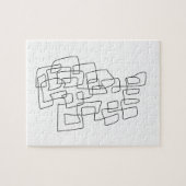 Zeitgenössische Abstrakte Linien Kunst und Kultur Puzzle (Horizontal)