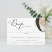 Zeitgenössische Abstrakte Mahlzeiten RSVP Karte (Stehend Vorderseite)