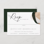 Zeitgenössische Abstrakte Mahlzeiten RSVP Karte (Vorne/Hinten)