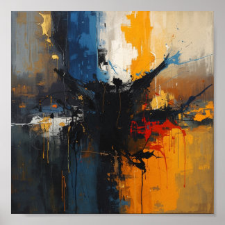 Zeitgenössische Abstrakte Malerei Poster