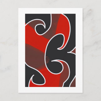 Zeitgenössische abstrakte Maori-Kunstwerk 11 von R Postkarte