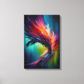 Zeitgenössische Abstrakte Regenbogenmalerei Leinwanddruck (Vorderseite)