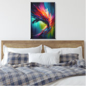 Zeitgenössische Abstrakte Regenbogenmalerei Leinwanddruck (Insitu (Schlafzimmer))