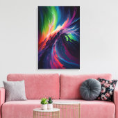 Zeitgenössische Abstrakte Regenbogenmalerei Leinwanddruck (Insitu (Wohnzimmer))