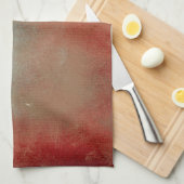 Zeitgenössische Abstrakte rote blaue Farbe Geschirrtuch (Viertel Falte)