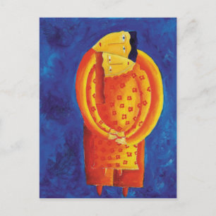 Zeitgenössische Acrylmalerei Together Postkarte