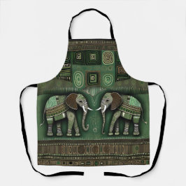 Zeitgenössische afrikanische Elefanten - Stilvolle Schürze