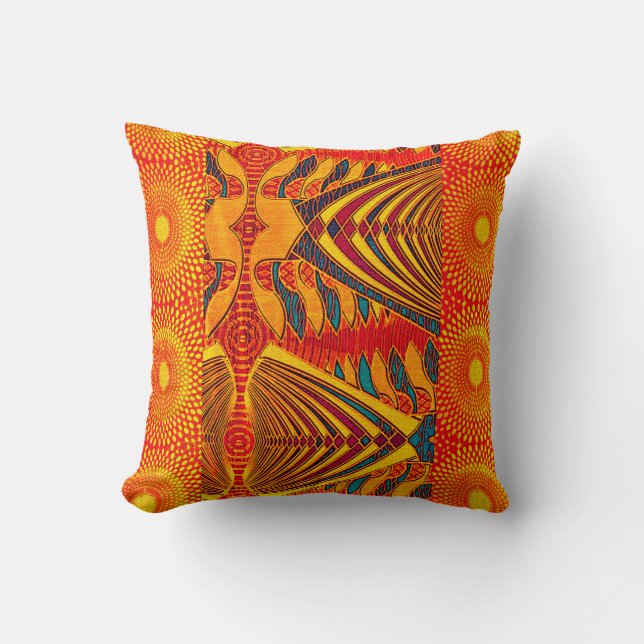 Zeitgenössische afrikanische Print Kissen (Vorderseite)