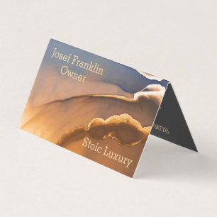 Zeitgenössische Alkohol Tinte Gold und Blau Visitenkarten