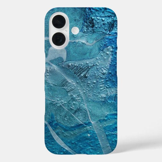 Zeitgenössische Aquamarine Textur Case-Mate iPhone Hülle (Rückseite)