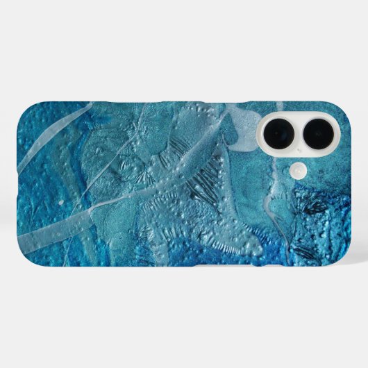 Zeitgenössische Aquamarine Textur Case-Mate iPhone Hülle (Rückseite (Horizontal))
