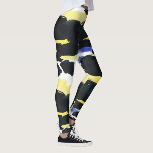 Zeitgenössische Aquarell-Bürste streicht Muster Leggings