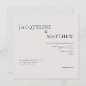 Zeitgenössische Beige für immer Ihr Platz Hochzeit Einladung (Vorne/Hinten)