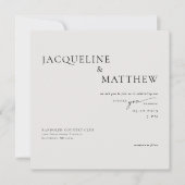 Zeitgenössische Beige für immer Ihr Platz Hochzeit Einladung (Vorderseite)