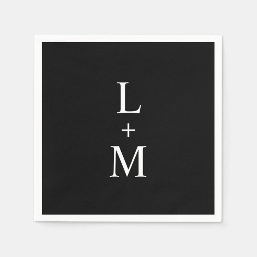 Zeitgenössische benutzerdefinierte Monogramm-Schwa Serviette (Vorderseite)