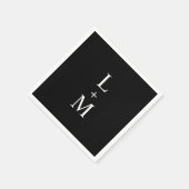 Zeitgenössische benutzerdefinierte Monogramm-Schwa Serviette (Ecke)