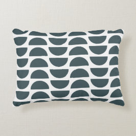 Zeitgenössische Blaue Abstrakte Geometrie Dekokissen