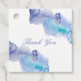 Zeitgenössische blaue Hochzeit Danke Ihnen für Tag Geschenkanhänger