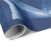 Zeitgenössische blauflorale Cyanotypfotografie Geschenkpapier (Rolleneckpunkt)