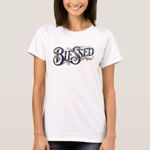 Zeitgenössische BLESSED Kunstkomposition T-Shirt
